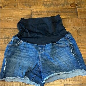 Sonoma High Waist Denim Blue and Black Women's Shorts